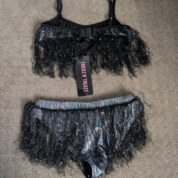 Dark Rave Rodeo Cowgirl Costume - Picture 2 of 4